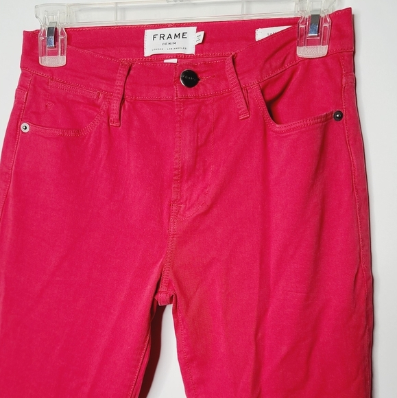 Frame Le High Skinny vintage red 5 pocket jeans pants sz 25 - Picture 4 of 10